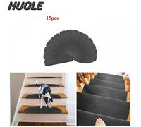 Lot de 15 marches d'escalier autocollantes, 65 × 21 × 4 cm, adaptées à tous les types de sols, couleur grise - HUOLE