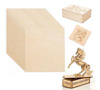 Lot de 15 panneaux de contreplaqué 200 × 100 × 2 mm, bois de tilleul | Plaque rectangulaire en bois de balsa, bois de tilleul pour artisanat, bricolage, modélisme, peinture, projet laser