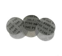 Lot de 15 papiers abrasifs ronds en maille moka de 12,7 cm pour mastic et cloison sèche, grain 80-180, ponceuse d'écran efficace pour lissage des murs, projets de bricolage et professionnels, 15