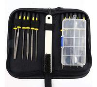 Lot de 15 petites limes et râpes en bois avec brosse de nettoyage - Mini limes aiguilles en métal avec une variété de formes et de tailles pour sculpture sur bois