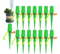 Lot de 15 pics d'arrosage pour - 16 x 6,1 x 2 cm - Valve réglable - Système de débit automatique anti-fuite - Aide à l'eau de fleurs et légumes pour jardin, intérieur, arbres, pelouse