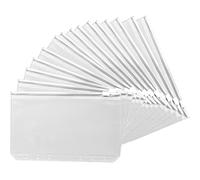 Lot de 15 pochettes à reliure A-6 - Accessoires de planification budgétaire - En PVC transparent - Fermeture éclair - Ã‰tanche - 6 trous - Enveloppes budgétaires pour documents