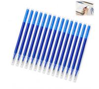 Lot de 15 Recharges de Stylo Effaçables 0.7 mm, Mine Rechange Compatible Pilot FriXion Ball, Clicker, Eberhard Faber et Plus, Encre Gel Thermosensible, Parfait pour l'école, Bureau et Bureau - Bleu