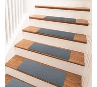 Lot de 15 tapis de marche d'escalier, 55 x 22 cm, autocollants pour l'intérieur, antidérapants, découpables, sécurité pour animaux domestiques, enfants et plus âgés