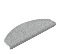 Lot de 15 tapis d'escalier antidérapants et insonorisants - En polypropylène - Lavable - Avec ruban adhésif double face - Idéal pour les escaliers en bois, en béton et en carrelage - Gris clair (65 x