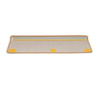 Lot de 15 tapis d'escalier antidérapants et insonorisants lavables en 100 % polypropylène 65 x 21 x 4 cm avec ruban adhésif double face pour escaliers en bois, pierre et béton Beige