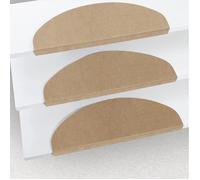 Lot de 15 tapis d'escalier autocollants 65 x 21 x 4 cm pour la réduction du bruit