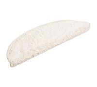 Lot de 15 tapis d'escalier - Blanc - 56 x 17 x 3 cm - Antidérapant et insonorisant - En 100 % polypropylène touffeté - Lavable - Pliable - Avec ruban adhésif double face - Pour escaliers en bois