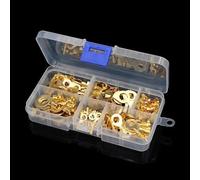 Lot de 150 connecteurs de fils de bornier en boîte M3/M4/M5/M6/M8/M10, cosses de terre de type O, bornes en cuivre pressé à froid