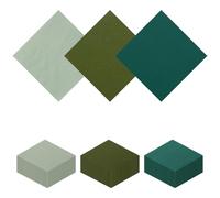 Lot de 150 serviettes en papier vert 33 x 33 cm, 3 couleurs vert sauge, eucalyptus, serviettes de cocktail, pour mariage, anniversaire, fête, décoration de table