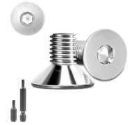 Lot de 150 vis à tête fraisée M5 x 10 mm en acier inoxydable à six pans creux M5 en acier inoxydable DIN 7991/ISO 10642 Vis à tête fraisée pour prise de courant avec 2 têtes de vis hexagonales