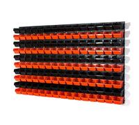 Lot de 150 XS en noir et orange boites avec supports, porte-outils