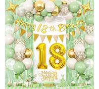 Lot de 153 ballons verts, guirlande de ballons de mariage, guirlande de ballons, confettis dorés, arche de ballons pour anniversaire, fête, mariage, remise de diplôme (18ème anniversaire)