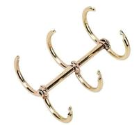Lot de 16 anneaux de classeur à 3 anneaux pour feuilles de bureau à charnière 20 mm de diamètre intérieur Doré