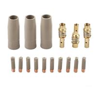 Lot de 16 buses de protection avec revêtement pour brûleur de soudage 15AK - Buse de gaz en cuivre - Ouverture de 1,0 mm - Anti-adhérence - Résistante à la chaleur pour soudage MIG/MAG