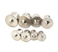 Lot de 16 chevilles de travail du bois en acier chromé 6 8 10 12 mm Centres creux solides pour un alignement fiable dans la construction du cadre