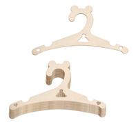 Lot de 16 Cintres Enfant en Bois de Buis, Cintre Bébé Design Oreilles d'ours Cintres Antidérapants et Gain de Place pour Vêtements Bébé, sous-vêtements et Serviettes, 23x12cm