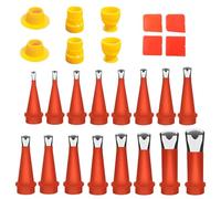 Lot de 16 de calfeutrage réutilisables en acier inoxydable | Outil de finition de calfeutrage pour cuisine, salle de bain, évier, sol, porte, carrelage, fenêtre, joint B