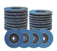 Lot de 16 disques à lamelles de 76 mm de diamètre - Grain 40/60/80/120 - Disque à ébarber 76 mm - Disques abrasifs pour meuleuse d'angle, disques à lamelles pour métal, bois, acier