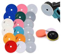 Lot de 16 disques diamantés de 125 mm pour le polissage, polyvalents et efficaces