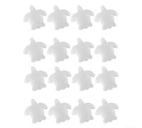 Lot de 16 éponges absorbantes d'huile de piscine, éponge filtrante en forme de tortue pour enlever les écumes, la boue et l'huile, nettoyant réutilisable pour spa, étang à poissons et aquarium, 11,4 x