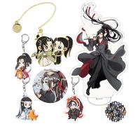 Lot de 16 marque-pages en acrylique avec inscription « Grandmaster of Demonic Cultivation » - Décoration Mo Dao Zu Shi - Wei Wuxian - Avec autocollants