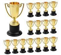 Lot de 16 mini coupes pour enfants : trophées de haute qualité, gobelets de trophée en plastique léger mini coupe, coupes d'anniversaire d'enfants, petites coupes pour enfants, pour les salles de