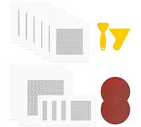 Lot de 16 patchs autocollants de réparation murale - 5/10/15 cm - Filet de réparation de cloisons sèches - En aluminium - Kit de réparation murale - Pour cloison sèche (2/4/6")