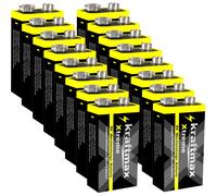 Lot de 16 piles 9V haute performance pour détecteurs de fumée