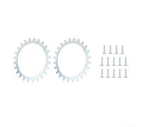 Lot de 16 plaques dentées en acier inoxydable pour tondeuse Worx L800 L1000 225 mm de diamètre 2 mm d'épaisseur