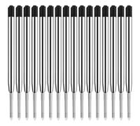 Lot de 16 recharges de grande capacité pour stylo à bille, format G2, épaisseur de trait moyenne, lot de mines compatibles, épaisseur de trait 1,0 mm, compatibles avec Parker, Pelikan, etc., recharges