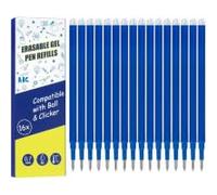 Lot de 16 Recharges de Rechange Effaçables 0,7 mm,Compatibles Avec Legami-Pointe:0,7mm,Hauteur:13cm-Recharges pour Stylo remplaçable- Idéal pour Fournitures de Bureau/école