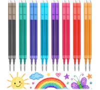 Lot de 16 recharges pour stylos gel effaçables de 0,7 mm, compatibles avec Pilot FriXion, Legami & Eberhard Faber - 11 cm - 8 couleurs - Recharges pour stylo à encre gel Frixion - Pour l'école, le