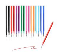 Lot de 16 Recharges Stylos Effaçables pour Pilot FriXion Ball, 0,7 mm Recharges de Rechange Effaçables Pointe Moyenne Stylo Gel Effaçable pour Pilot FriXion Ball Clicker Eberhard Faber (8 couleurs)
