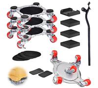 Lot de 16 roues pour meubles, 400 kg, pour meubles avec roues, élévateur de meubles avec pied de porc et coussin de levage, pour centres commerciaux, maisons, bureaux