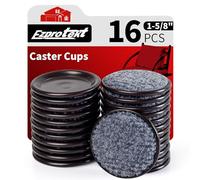Lot de 16 roulettes rondes réutilisables en feutre pour meubles avec fond de tapis, patins de protection de sol en feutre pour protéger les sols en bois dur, carrelage ou stratifié des rayures, 4,2 cm
