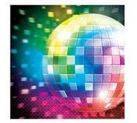 Lot De 16 Serviettes Disco Fever - Multicolores Multicolor G
