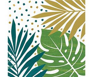 Lot de 16 serviettes « KEY WEST » pour décoration d'une fête et d'un anniversaire | Qualité FSC | 33 x 33 cm | Florida Party Napkins en papier