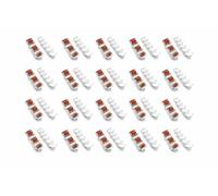 Lot de 16 supports de rail de toit - Compatible avec pinces à levier Wago 221-412, 221-413, 221-415 - Rail de support DIN 35 mm - Flexible 5 voies - Blanc - Fabriqué en Allemagne