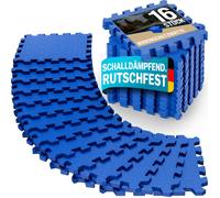 Lot de 16 Tapis de Protection pour Sol - DEUBA - 180x180cm - Bleu - Mousse EVA