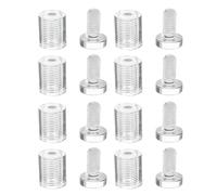 Lot de 16 vis de montage en acrylique transparent - 25 x 25 mm - Support mural pour panneaux publicitaires sans cadre - Fixation miroir