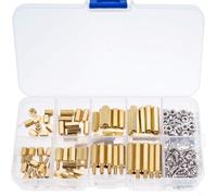 Lot de 160 entretoises et vis en laiton M2.5 hexagonales mâles femelles avec vis et écrous, assortiment de 160 pièces pour électronique, PCB, matériel de bureau,
