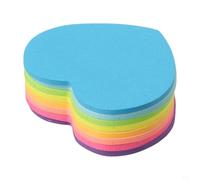 Lot de 160 feuilles de papier mémo en forme de cœur 8 couleurs pour le bureau, l'école - Drapeaux colorés déchirables pour listes de choses à faire, organisation de la vie quotidienne - 7 cm