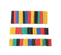 Lot de 164 gaines thermorétractables 2:1 | Assortiment de 5 couleurs/8 tailles pour marquage de câbles en polyoléfine et protection de joints de soudure