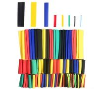 Lot de 164 gaines thermorétractables en polyoléfine - Rapport de rétrécissement 2:1 pour utilisation dans l'électronique, l'automobile, l'aérospatiale et les travaux d'entretien
