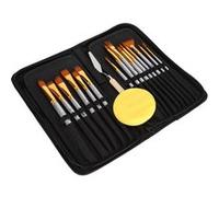 Lot de 17 Pinceaux de peinture en acrylique avec sac de rangement G