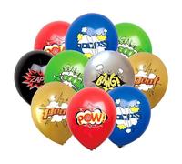 Lot de 18 ballons de décoration d'anniversaire super héros en latex pour enfants, garçons, enfants