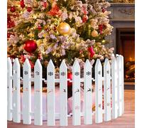 Lot de 18 barrières de sapin de Noël, 40 cm de haut pour chiens, barrière ronde résistante aux bébés et aux tout-petits, barrière autour du sapin de Noël en plastique épais pour animaux de compagnie