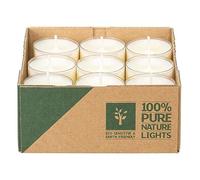 Lot de 18 bougies chauffe-plat Pure Nature, durée de combustion env. 7 heures, 24 x 38 mm, cire de colza 100 % durable