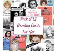 Lot de 18 cartes d'anniversaire humoristiques pour elle, 18 cartes d'anniversaire humoristiques